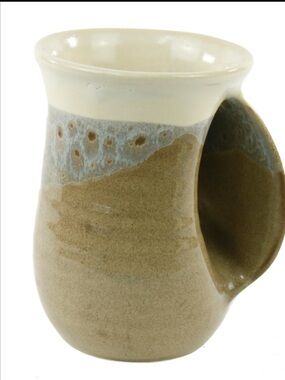 Neher 2009  Tan Brown Signed Handmade Stoneware Coffee Cup Mug
